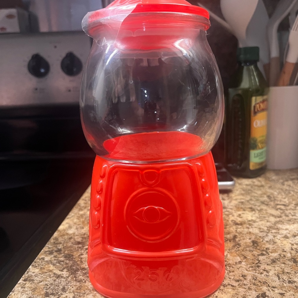 Red Gumball Jar